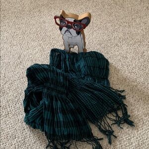 Black and Teal Scarf